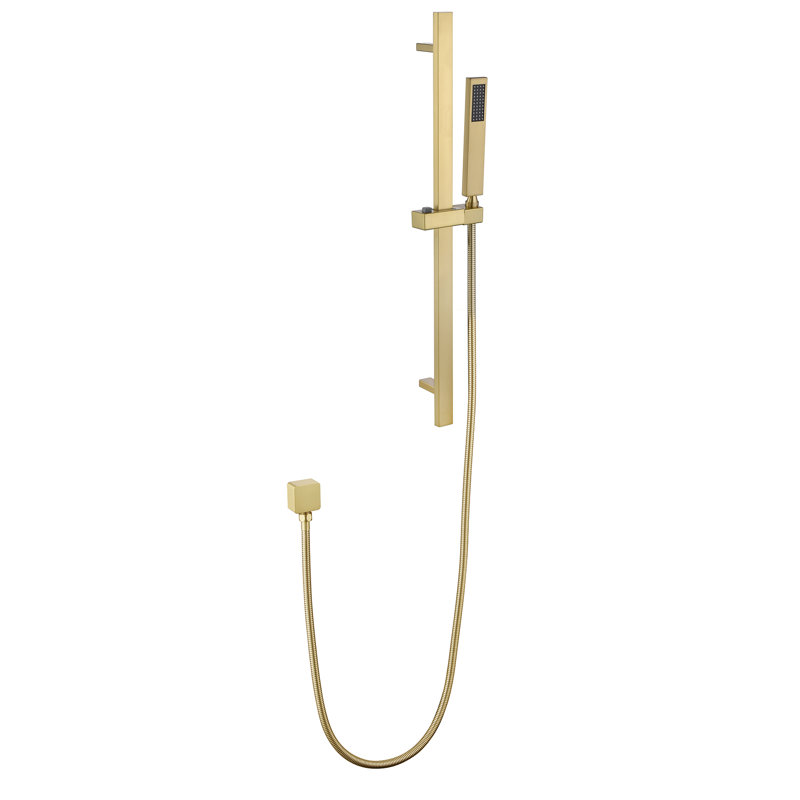 Stainless Steel Adjustable Handheld Showerhead, Brushed Gold