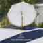 Parasol de patio extérieur avec inclinaison, évent, parasol de table de marché avec volants à franges et volant