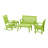 Poly 5-Piece Bench & Rocking Chair Set-130774318