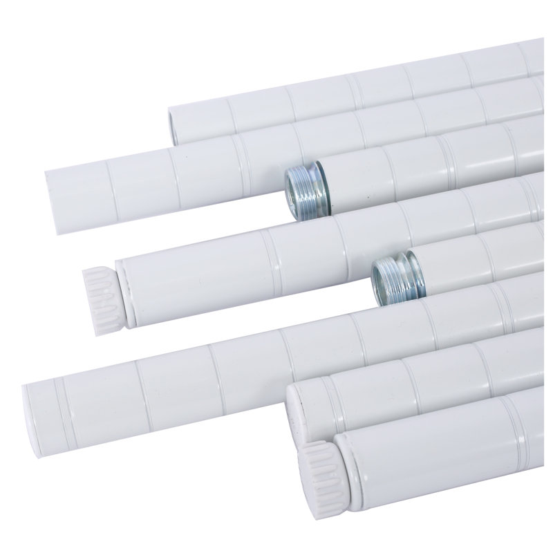 Étagère en métal robuste à 6 niveaux certifiée NSF, capacité de 6 000 lb, unité de rangement blanche, White