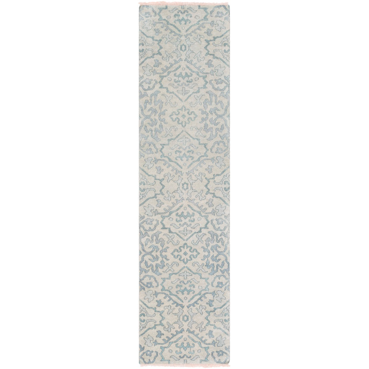 Hillcrest Hand Knotted Wool Damask Area Rug