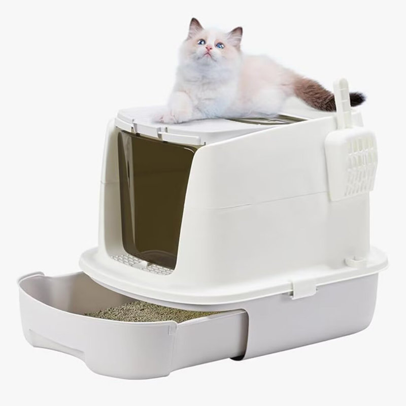 Bac à litière autonettoyant, litière à chat grande capacité