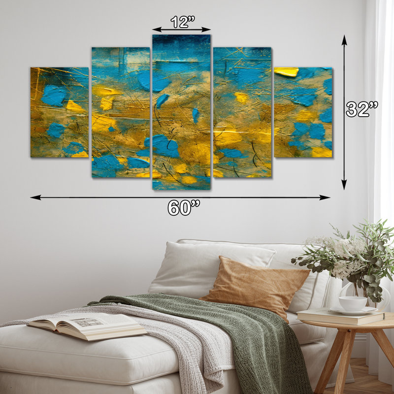 «Craigg - Abstract Collages», reproduction d'art sur toile - 5 panneaux