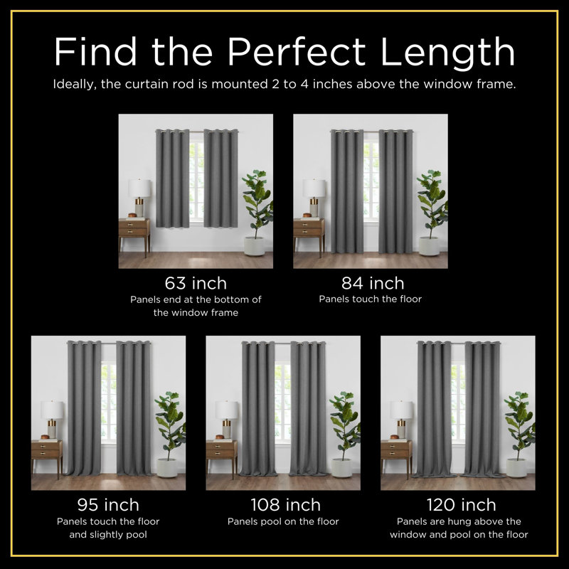 Eclipse Talisa Absolute Zero Blackout Plus Draft Stopper Window Curtain Panel, 50 Inches Wide x 84 Inches Long, Single Panel, White