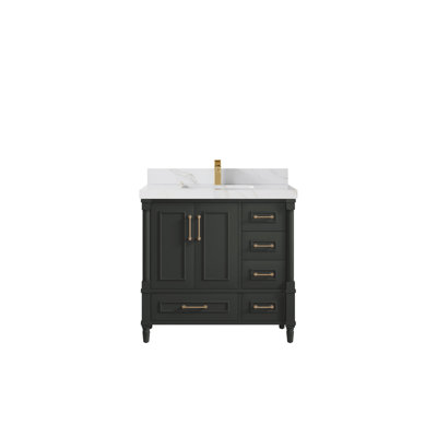 36'' Single Bathroom Vanity with Quartz Top