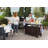 Arrilla Bar Cart Portable Outdoor Table Made of Durable Wood-look Resin And Stainless Steel Countertop Ideal For Kitchen Prep and Grilling