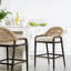 Caribe Upholstered Stool with Solid Wood Frame-51383274