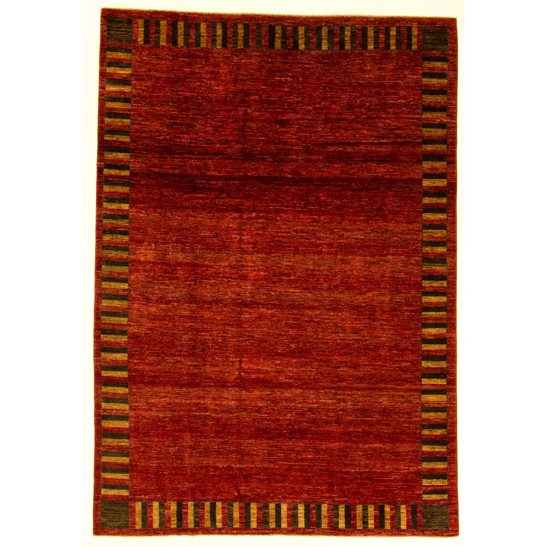 Striped Hand Woven 202cm X 291cm Area Rug