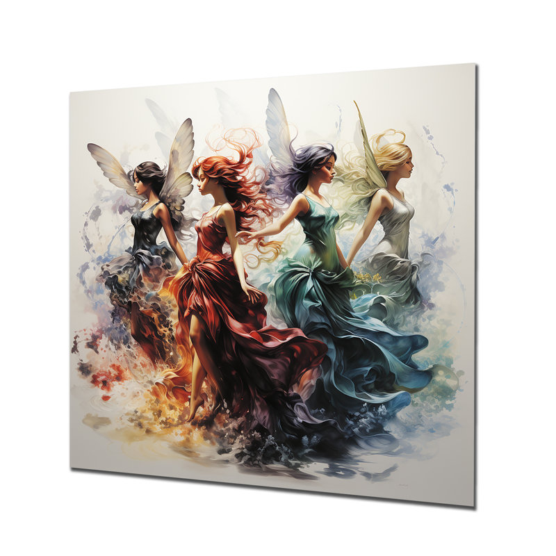 Fantastiques fées - Art mural en métal fées, H 29 po x l 29 po x P 1,5 po
