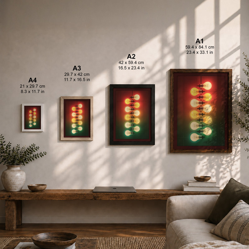 Light Spectrum Modern - Framed Print, A1 - 84.1 x 59.4 cm, Black