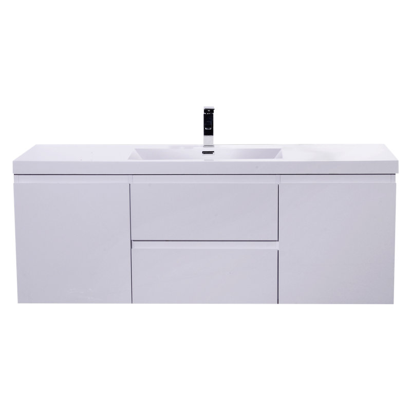 Ensemble de meuble-lavabo mural simple 59 po Goodfellow