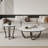 Modern simple round rock table-105834707