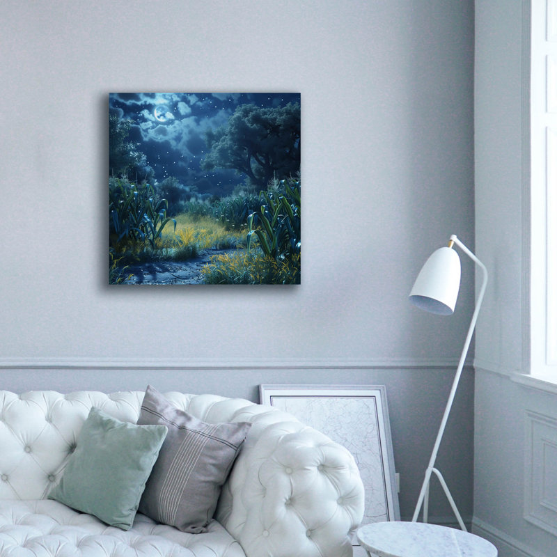 «Moonlit Clearing» par r3darch0n, art mural sur toile, 37 po x 37 po