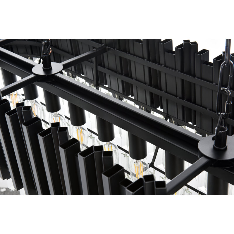 Lenora 47 inch Rectangular Chandelier , Black