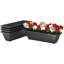 Paquet de 5 pots de fleurs pour fenêtre de 23 pouces, noir