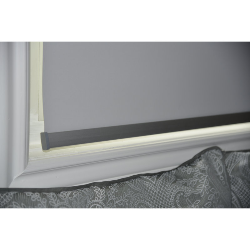Store à enroulement semi-diaphane avec cantonnière Clean Air, Gris, l 46 po x L 48 po