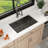 28" L X 18" W  Single Bowl 16 Gauge Stainless Steel Undermount Kitchen Sink with Bottom Grid-132423779
