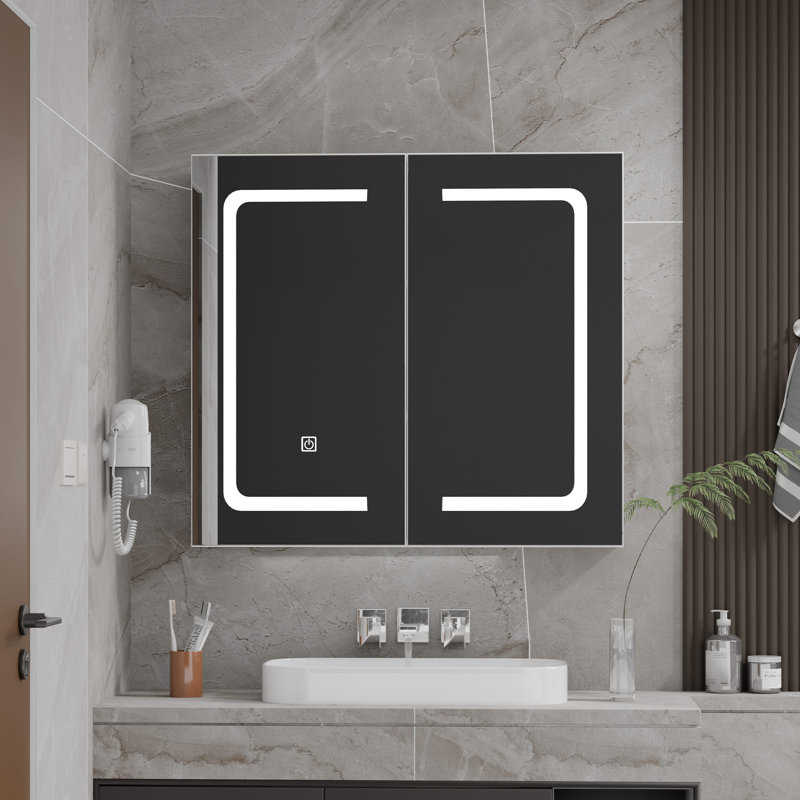 70mm W 60mm H Wall Mounted Required Medicine Cabinet Mirror