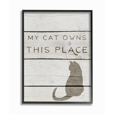 «My Cat Owns This Place» par Daphne Polselli - reproduction d'art textuel