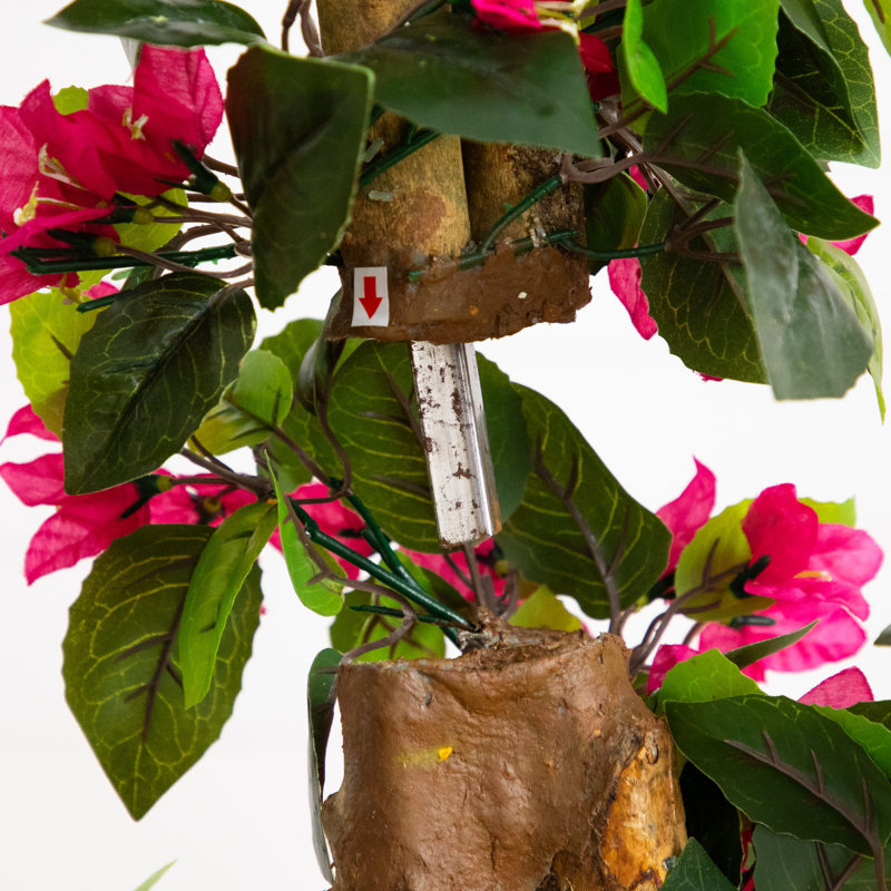 6 pi. Bougainvillée artificiel en spirale résistant aux rayons UV (intérieur / extérieur), H 72 po x l 26 po x P 26 po