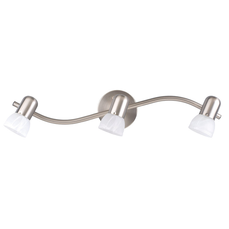Raftery 23 in. 3 -Light Fixed Track Kit with and, Brushed Pewter