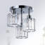 Plafonnier semi-encastré, luminaires modernes près du plafond à 3 lumières, luminaire de cuisine avec abat-jour en cristal transparent, luminaires de couloir pour vestibule de salle de bain de chambre à coucher d'entrée de cuisine