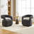 Set Of 2 Chenille Fabric 360° Swivel Accent Armchair, Upholstered Barrel Leisure Chair With Open Curved  Backrest-1125348175