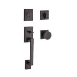 La Jolla Handleset with Single Cylinder Deadbolt and Door Knob and Rosette