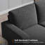 Ensemble de canapé rembourré en lin 2 pièces, ensemble de canapé à accoudoirs carrés classiques avec assise profonde-1285443725