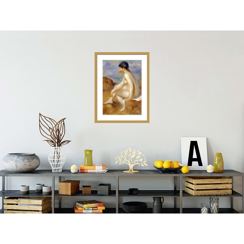 BatherPierre-Auguste Renoir - Impression giclée sur cadre, H 29,5 po x l 22,79 po