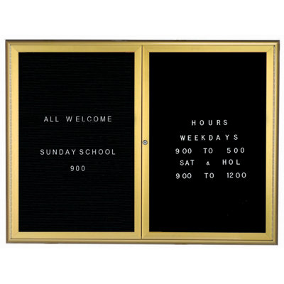 AARCO No Felt Metal Letter Board
