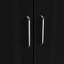 Ensemble de chambre à coucher 3 pièces, armoire + table de chevet + noir, pin