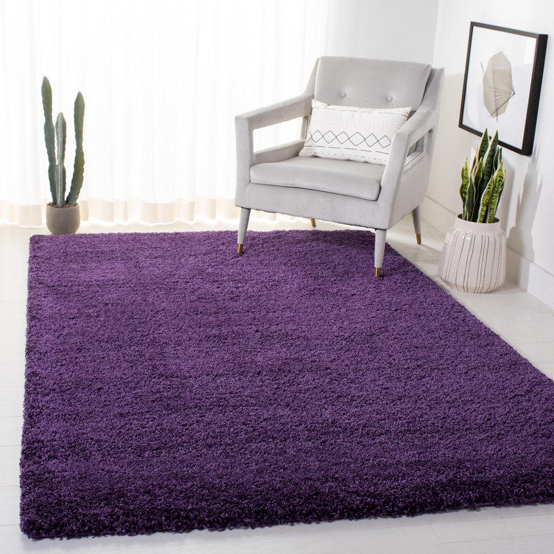 Tapis performance à poil long de couleur unie Bertle Milan, Rectangle 4pi x 6 pi