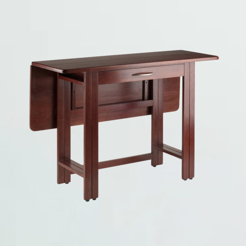 Marlar 3-Pc Drop Leaf Solid Wood Dining Set in Brown, 34.7'' H X 16.6'' W X 18.34"D
