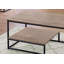 Ensemble de table, café, bout, côté, décor, salon, stratifié brun, métal noir-677868903
