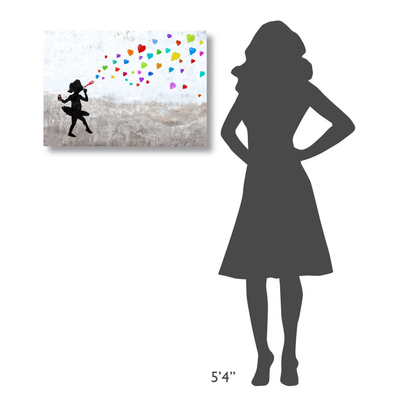 " Love Bubbles ", 11" H x 16" W x 1.5" D