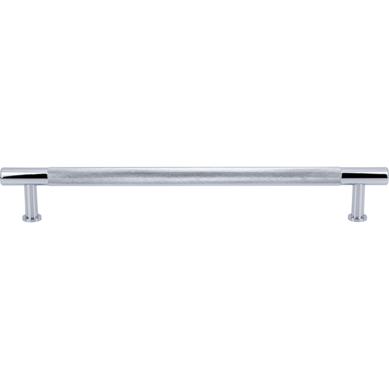 Beliza 12" Center to Center Knurled Appliance Pull, Polished Chrome
