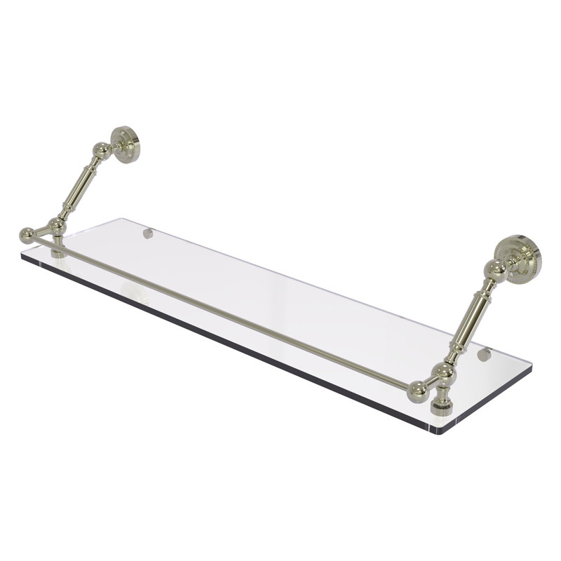 Marchmont Bracket Shelf, Polished Nickel, 7.3" H x 30" W x 8.6" D