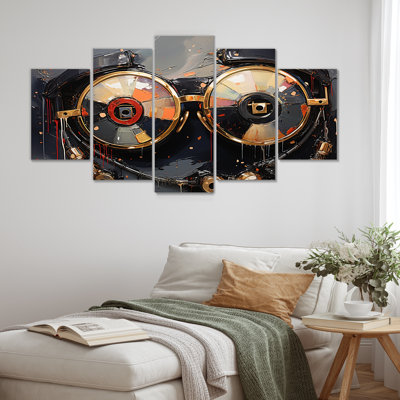 Futuriste élégance lunettes de soleil II - ensemble de décoration murale Multipanel