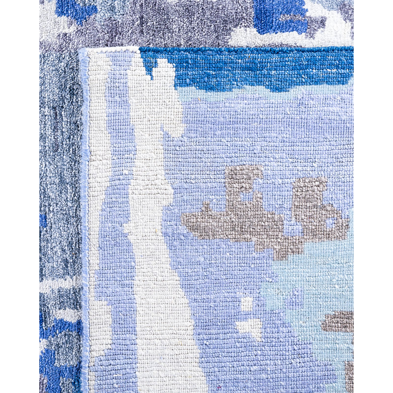 Overdyed One-of-a-Kind Rectangle 9'1" x 11'10" Hand Knotted Area Rug
