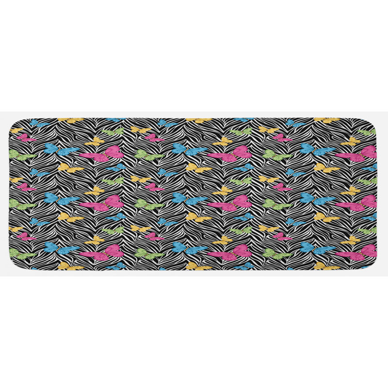 Tapis de cuisine à imprimé zèbre