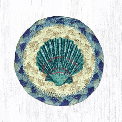  Sous-verre imprimé festonné bleu IC-378 5 po x 5 po