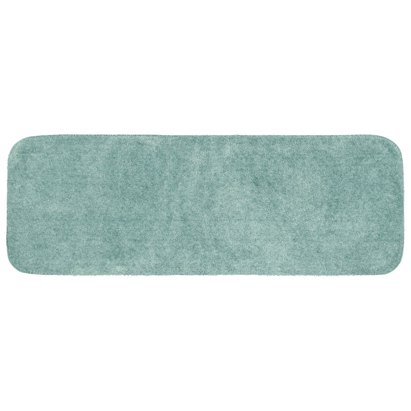 Tapis de bain antidérapant en nylon doux Mccluney, L 22 po x L 60 po, Écume de mer