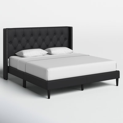 Aileen Upholstered Wingback Bed