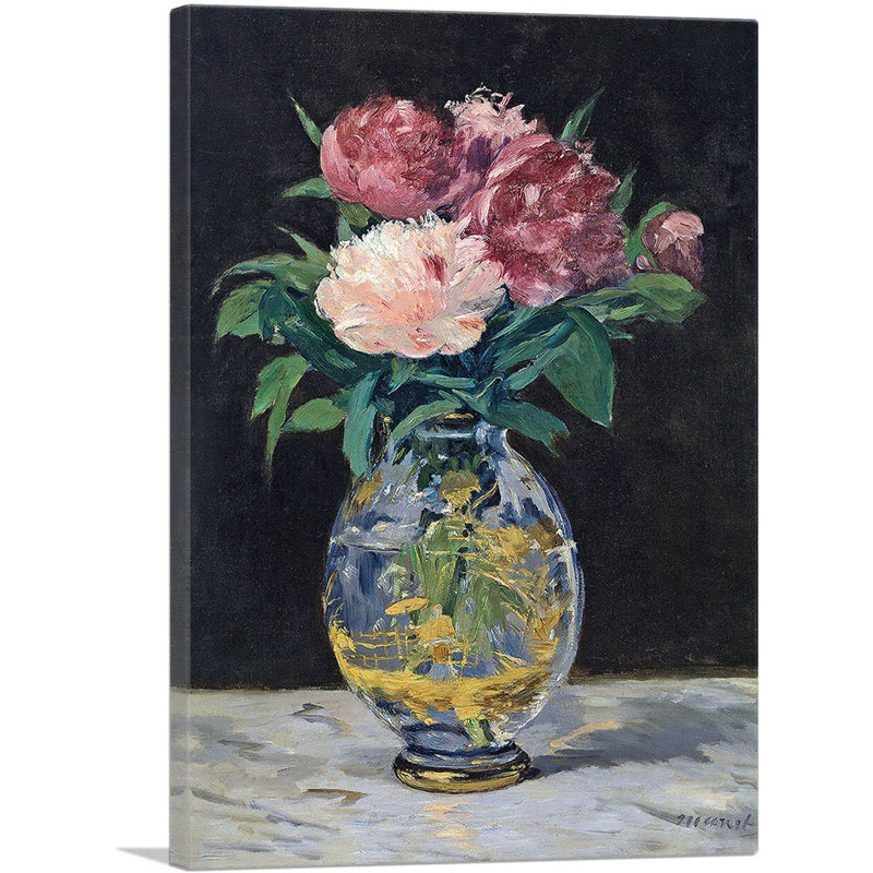 «Bouquet of Flowers Bouquet De Pivoines 1882» par Edward Manet, reproduction d'art sur toile tendue