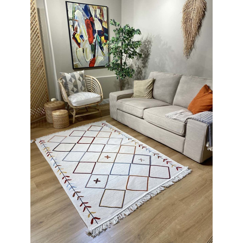 Laurencia Southwestern Indoor / Outdoor Rug, Rectangle 5'3" x 7'7"