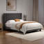 Upholstered Bed Frame with Channel Tufted Headboard-77082535-77082534