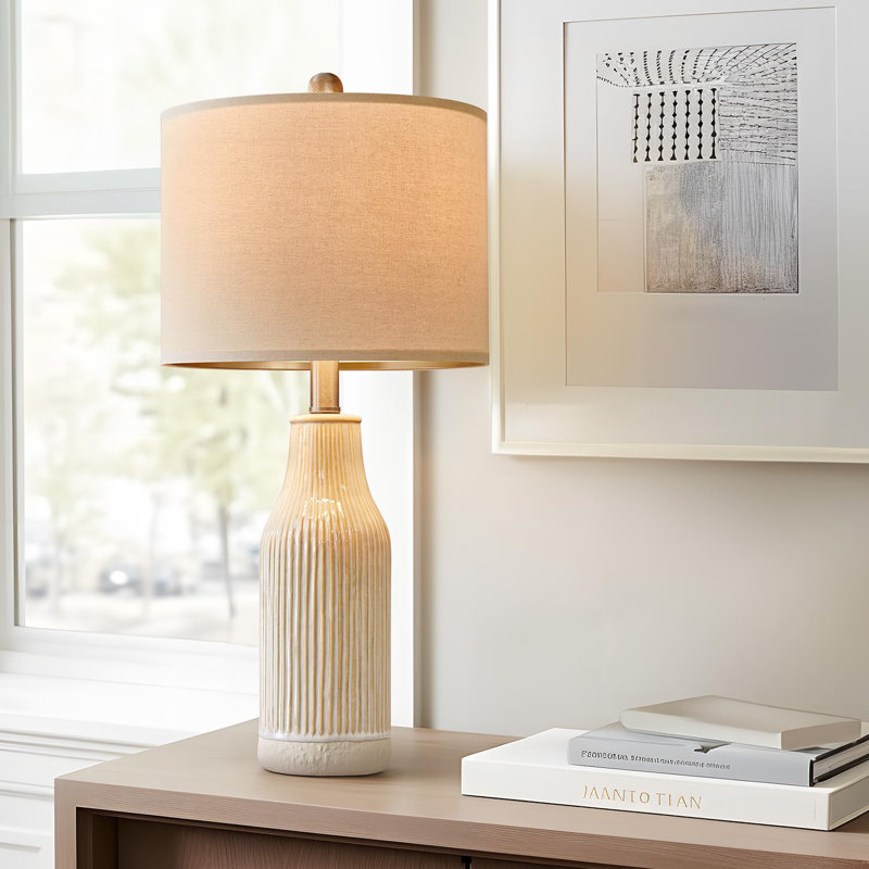 Lampe de table en céramique Randsburg, Beige