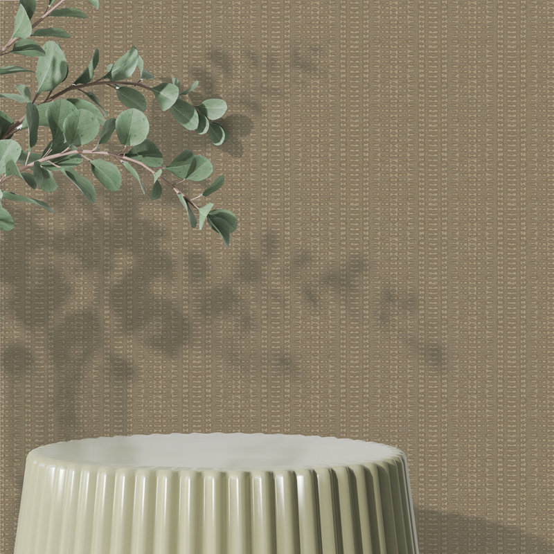 Inkera 16.5' L x 20.5" W Textured Peel and Stick Wallpaper Roll, Macadamia
