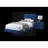 Youth Bedroom Blue-Toned Velvet Upholstered Adjustable Headboard Full Size Modern Contemporary Bed Frame